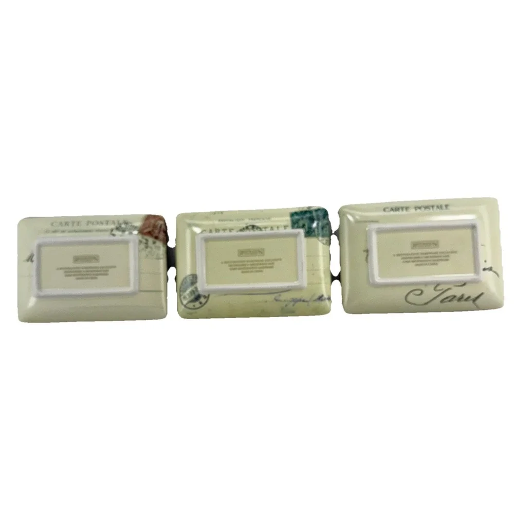 Restoration Hardware Carte Postale Paris Trays Set of 3 French Travel Decor‎ EUC